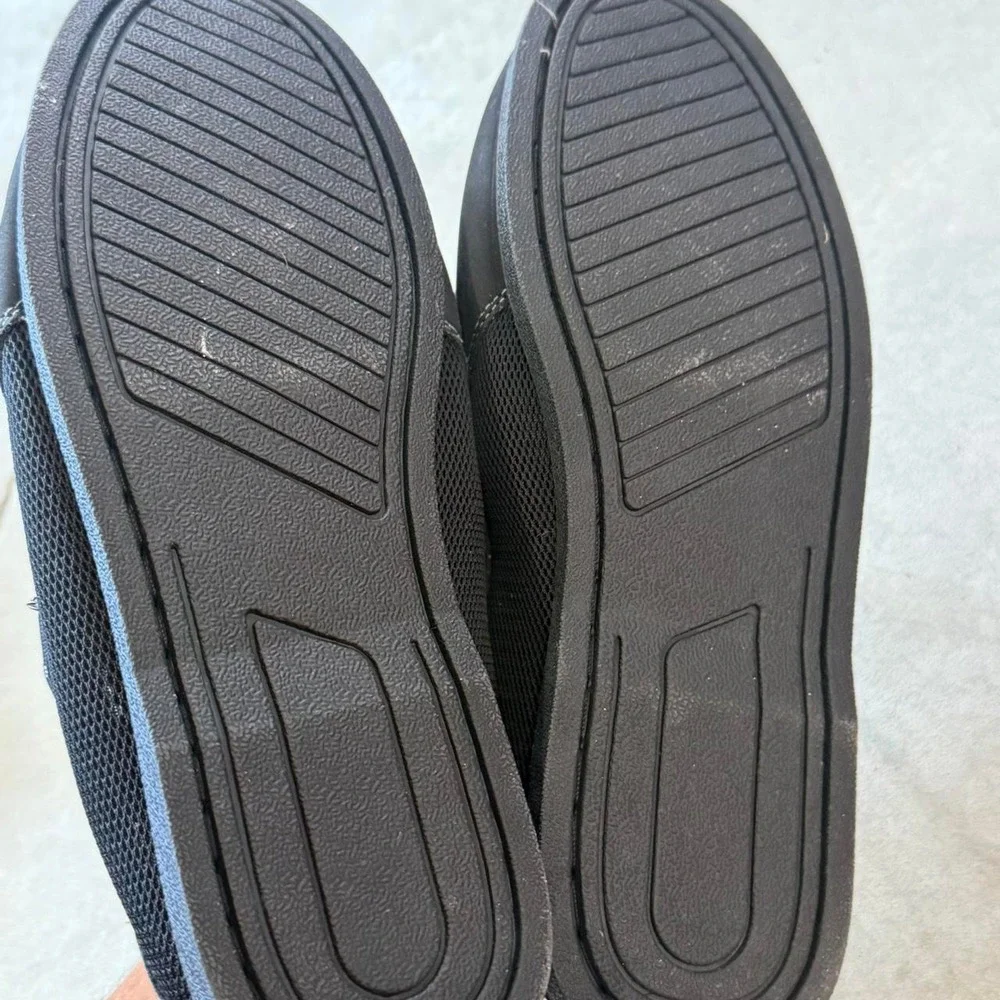 Y2K Rocawear Black leather boat shoes with red lining Sz 8.5